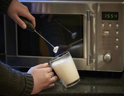 Aerolatte Milk Frother to Go with Travel Storage Case, The Original Steam-Free Frother, White