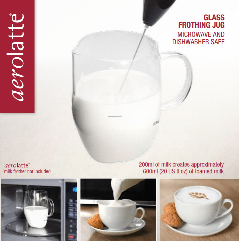 aerolatte Glass Milk Frothing Jug Maximum Froth, Minimum Effort!